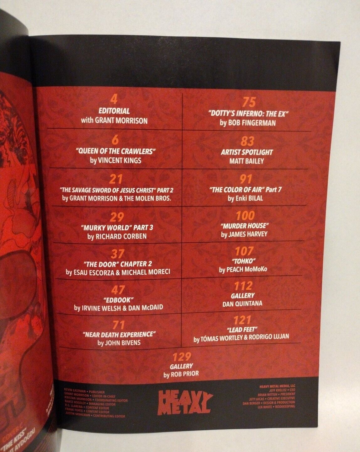 HEAVY METAL Magazine #290 (2018) Richard Corben Peach Momoko Bilal Dan Quitana