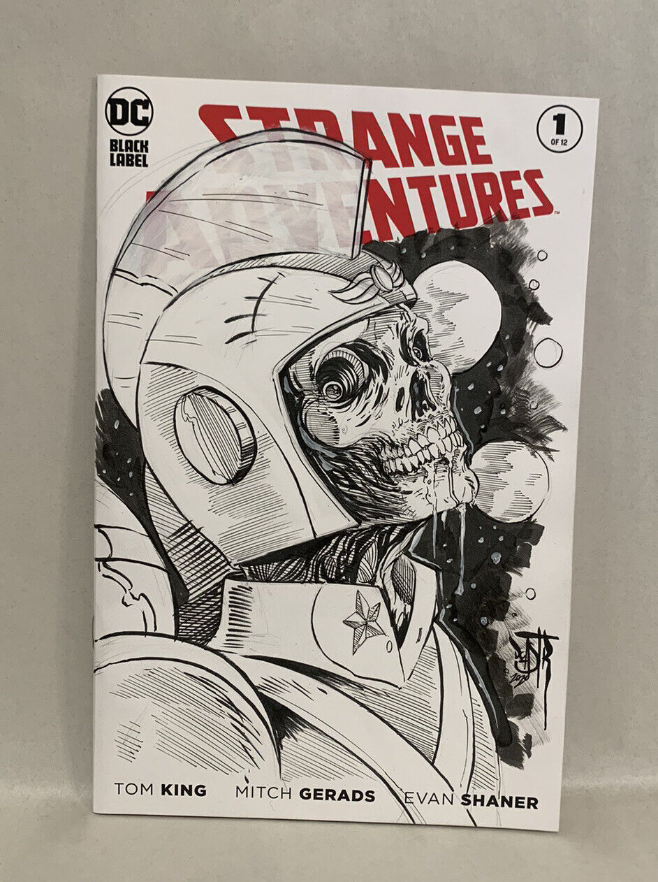 STRANGE ADVENTURES #1 Blank Variant Cover Comic 2020 W Original Art Dave Castr