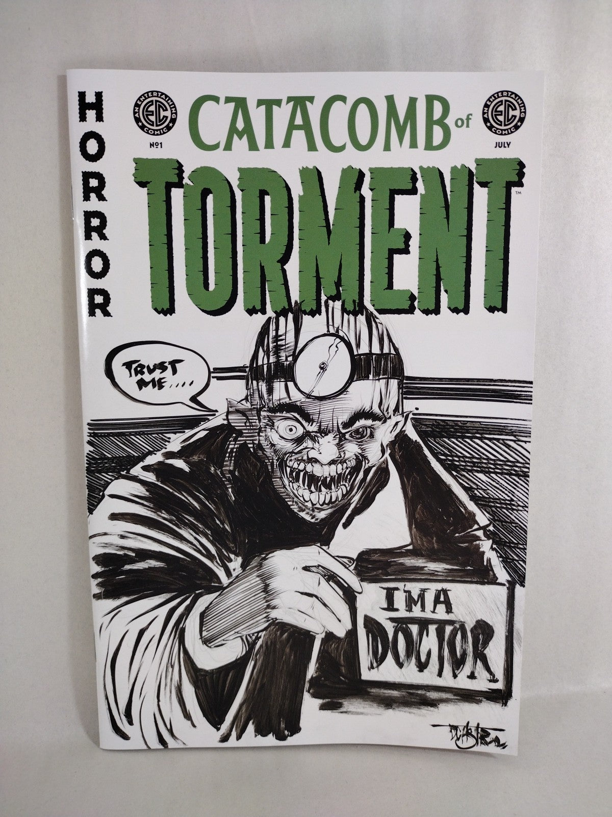 Catacomb Of Torment 1 (2025) Oni EC Comic Sketch Cover Var W Original DCastr Art