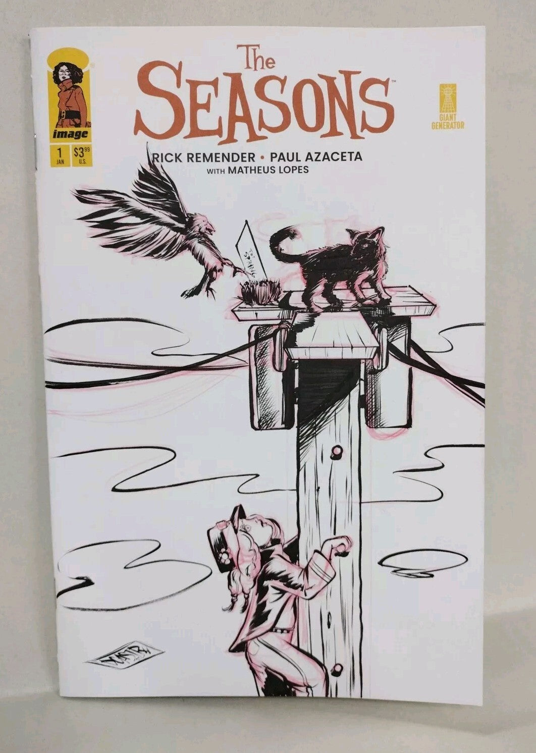 Seasons #1 (2025) Rick Remender Image Comic Sketch Variant W Original DCastr Art