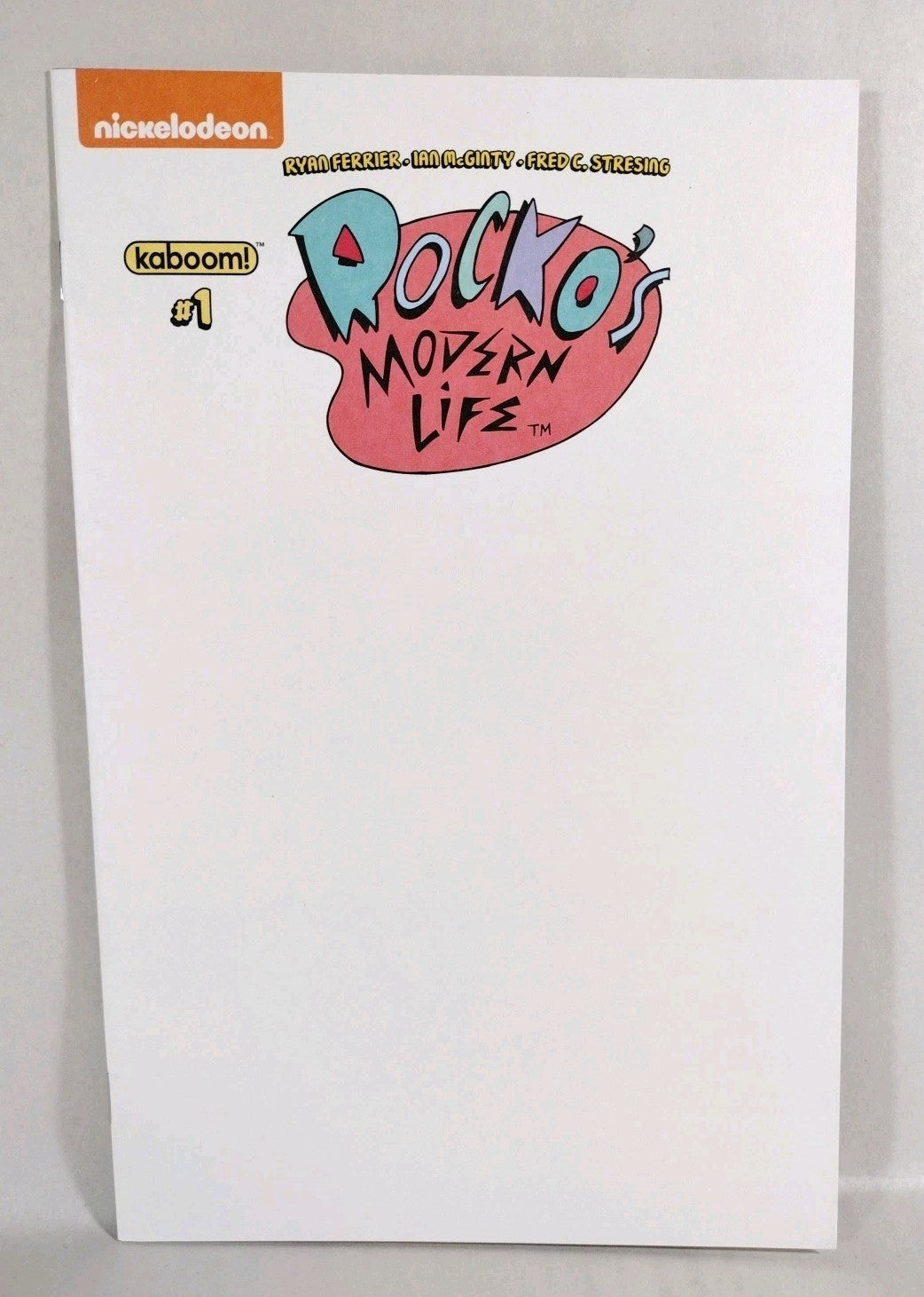 Rocko's Modern Life #1 (2017) Boom Studios Blank Sketch Variant Cover Comic NM