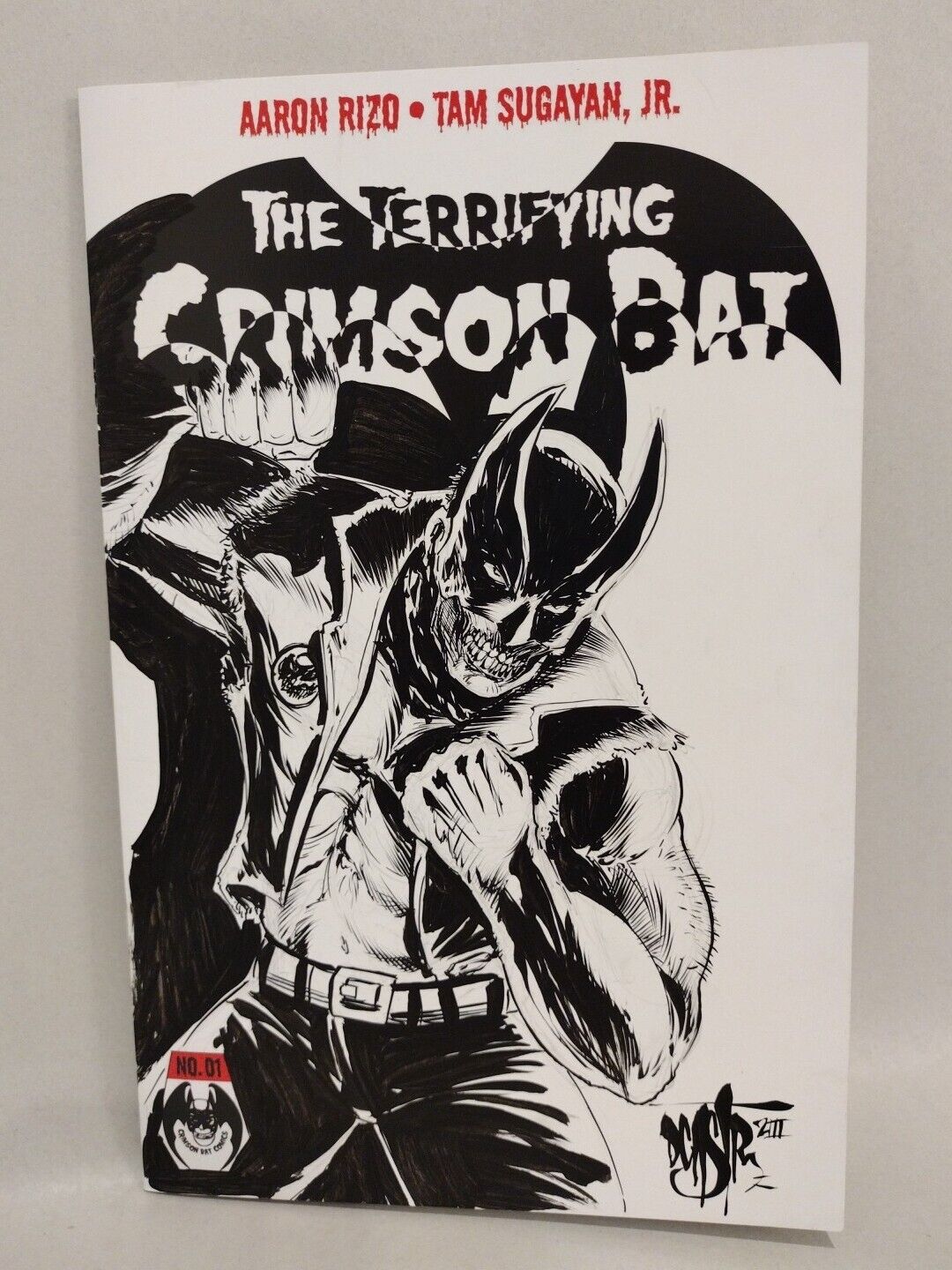 The Crimson Bat #1 (2023) Sketch Variant Cover Comic W Original Dave Castr Art