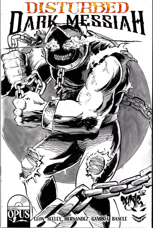 DISTURBED DARK MESSIAH #1 Opus Original Dave Castr Sketch Variant Cover Comic