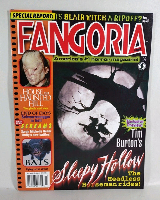 FANGORIA Magazine #188 (1999) Sleepy Hollow Scream 3 Bats End Of Days Buffy NM