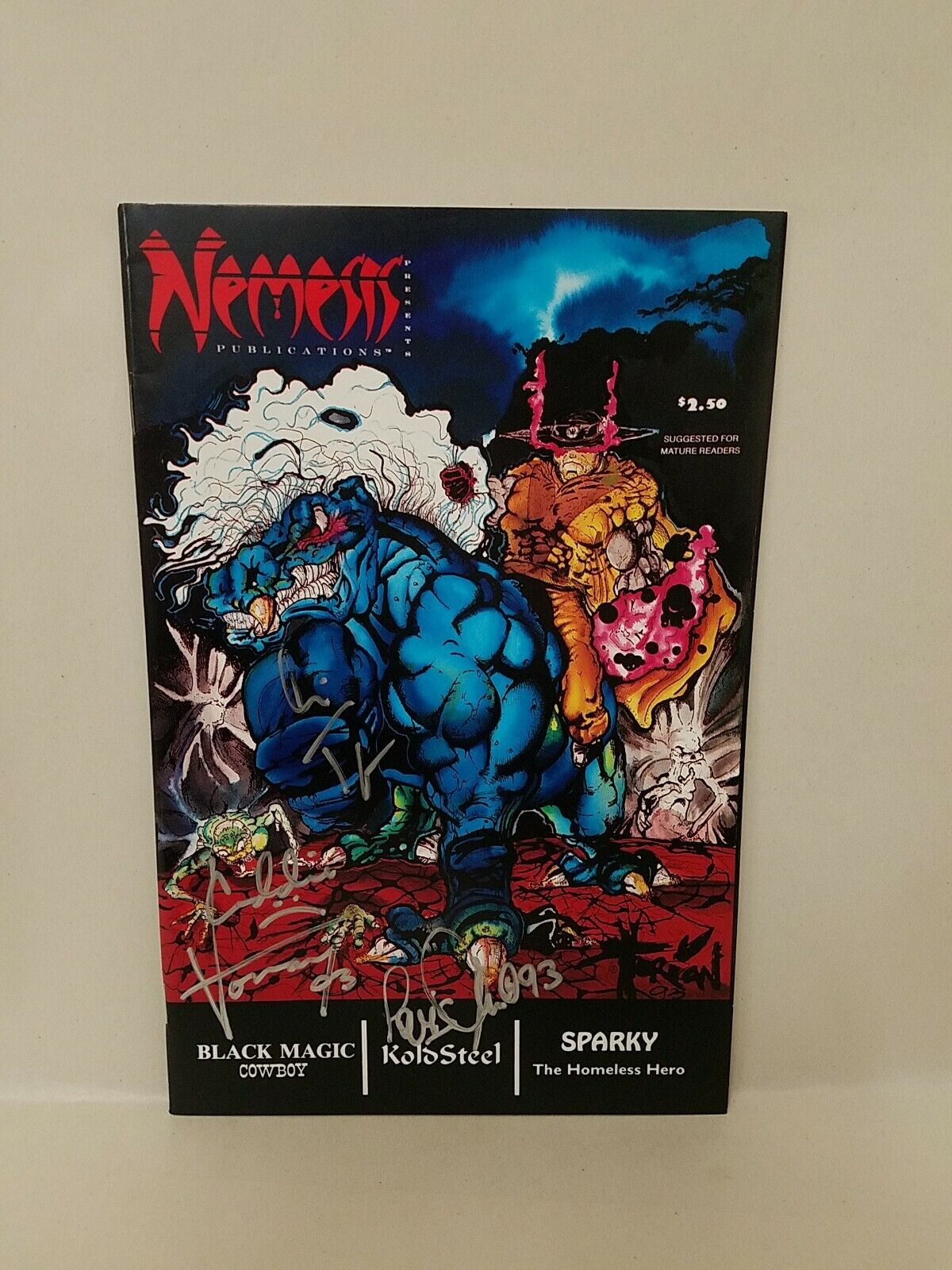 Nemesis Presents #1 (1993) Signed 4x By Complete Creative Team Cruddie Torian