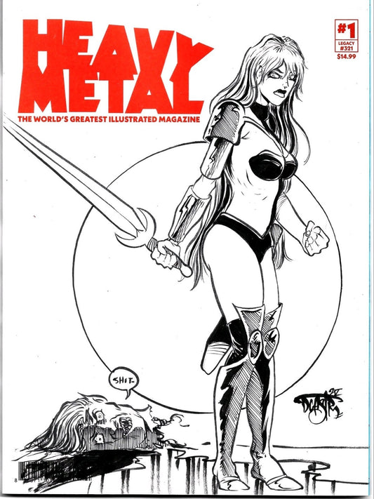 Heavy Metal Magazine #1 (2025) Sketch Cover Variant Comic W Original DCastr Art