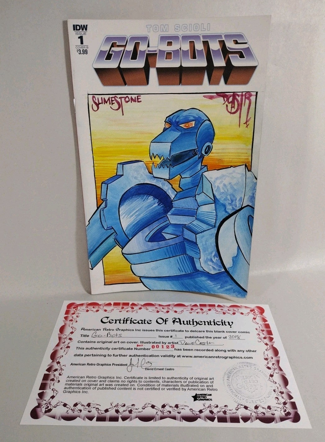 Go Bots 1 (2018) IDW Sketch Cover Comic Variant W Original Slimestone DCastr Art