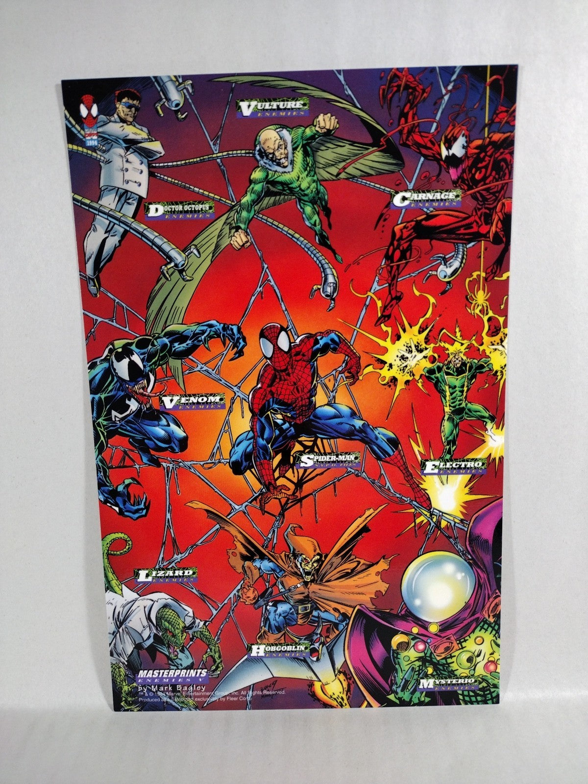 Marvel Master Prints (1994) Complete Fleer Uncut 9 Card Set Mark Bagley