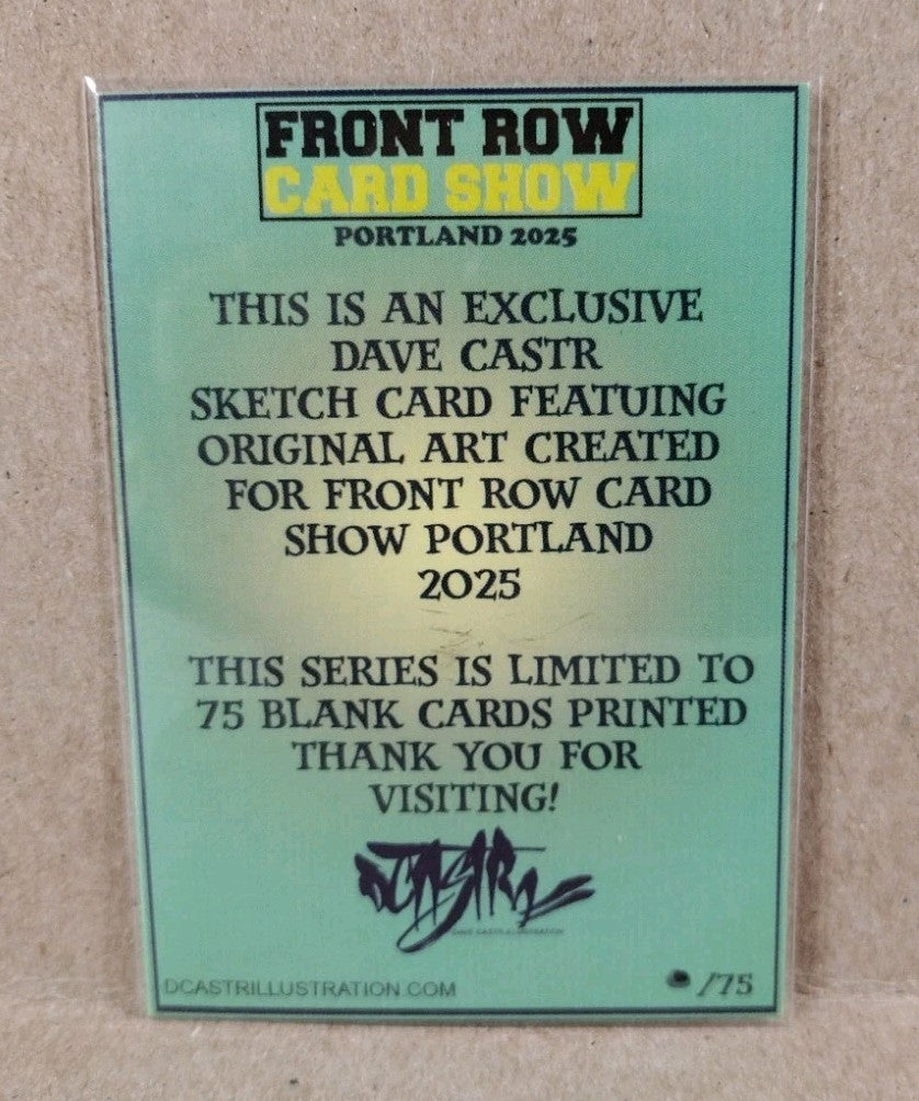 DCastr 2025 Front Row Show Exclusive Sketch Card W Original Captian America Art