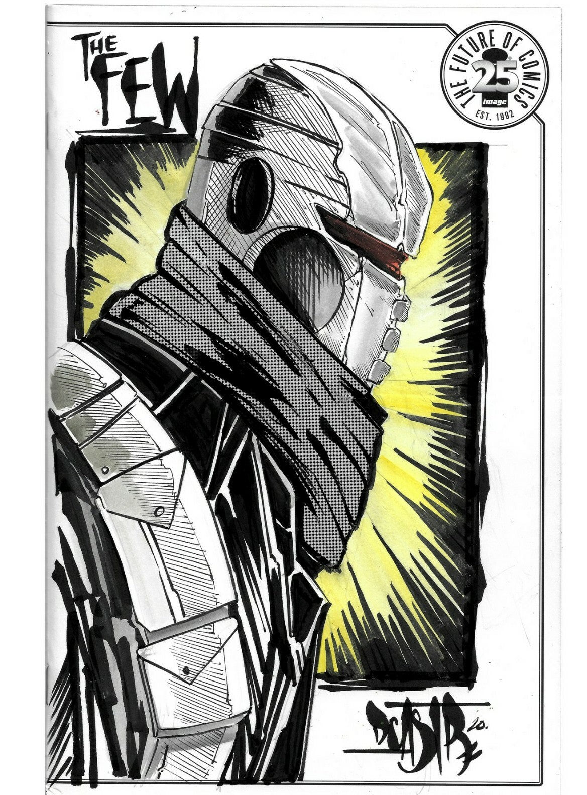 The Few #1  (2017) Image Sketch Cover Variant Comic W Original DCastr Art