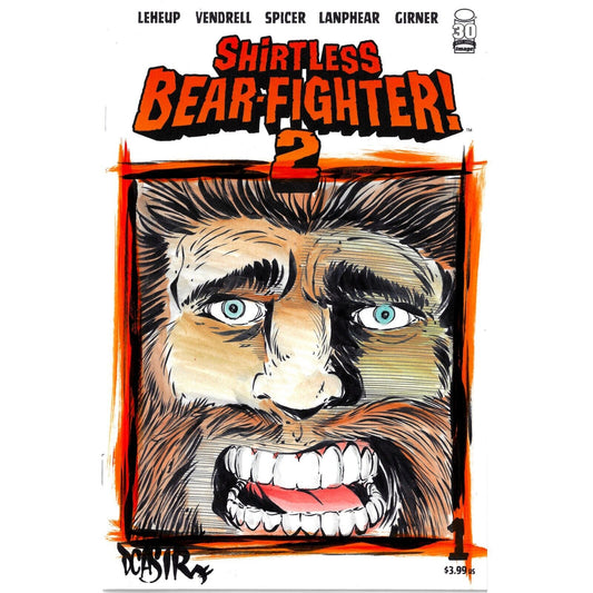 Shirtless Bear-Fighter 2 #1 (Of 7) Blank Sketch Cover W ORIGINAL ART DCASTR 