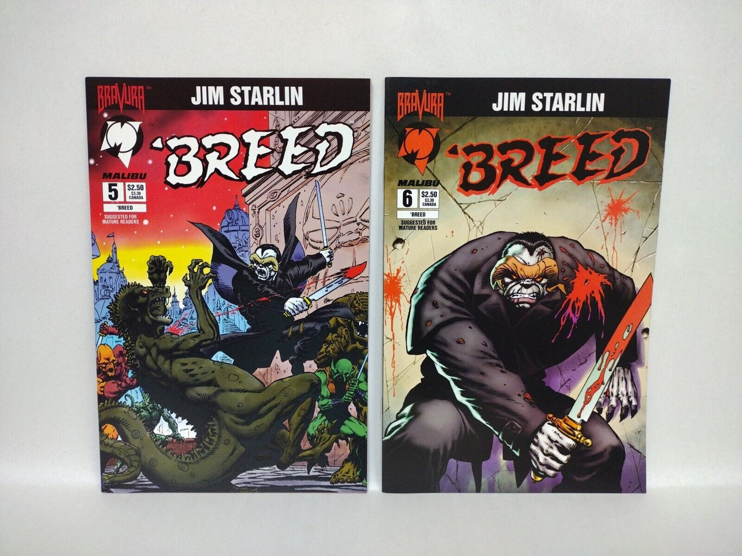 Breed Complete Malibu (Bravura) Jim Starlin Comic Set V1 #1-6 & V2 #1-6 V3 #1