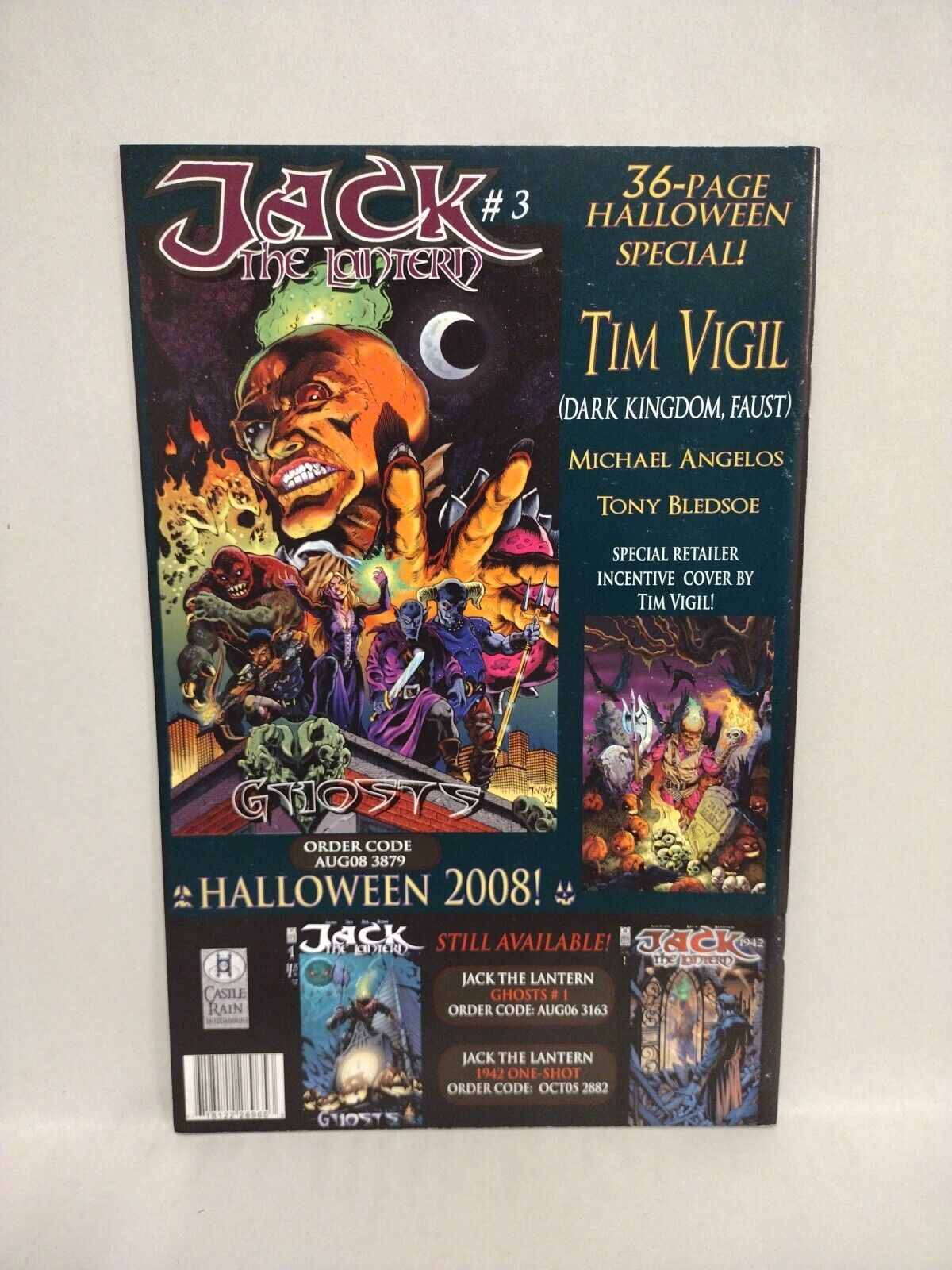 Jack The Lantern: Ghosts #2 (2008) Castle Rain Comic Angelos Sadowski NM