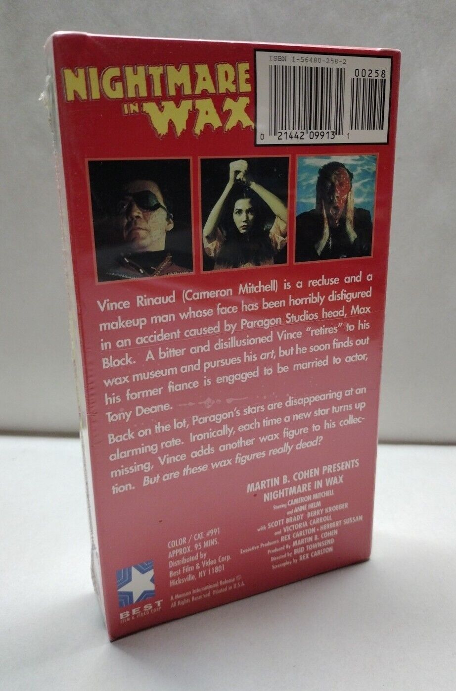 Nightmare In Wax (1986) VHS Cameron Mitchell Interglobal HORROR New Sealed