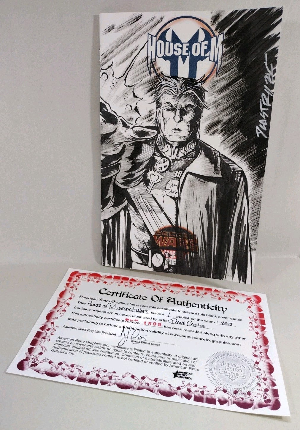 House of M #1 (2015) Marvel Secret Wars Sketch Cover Variant Original DCastr Art