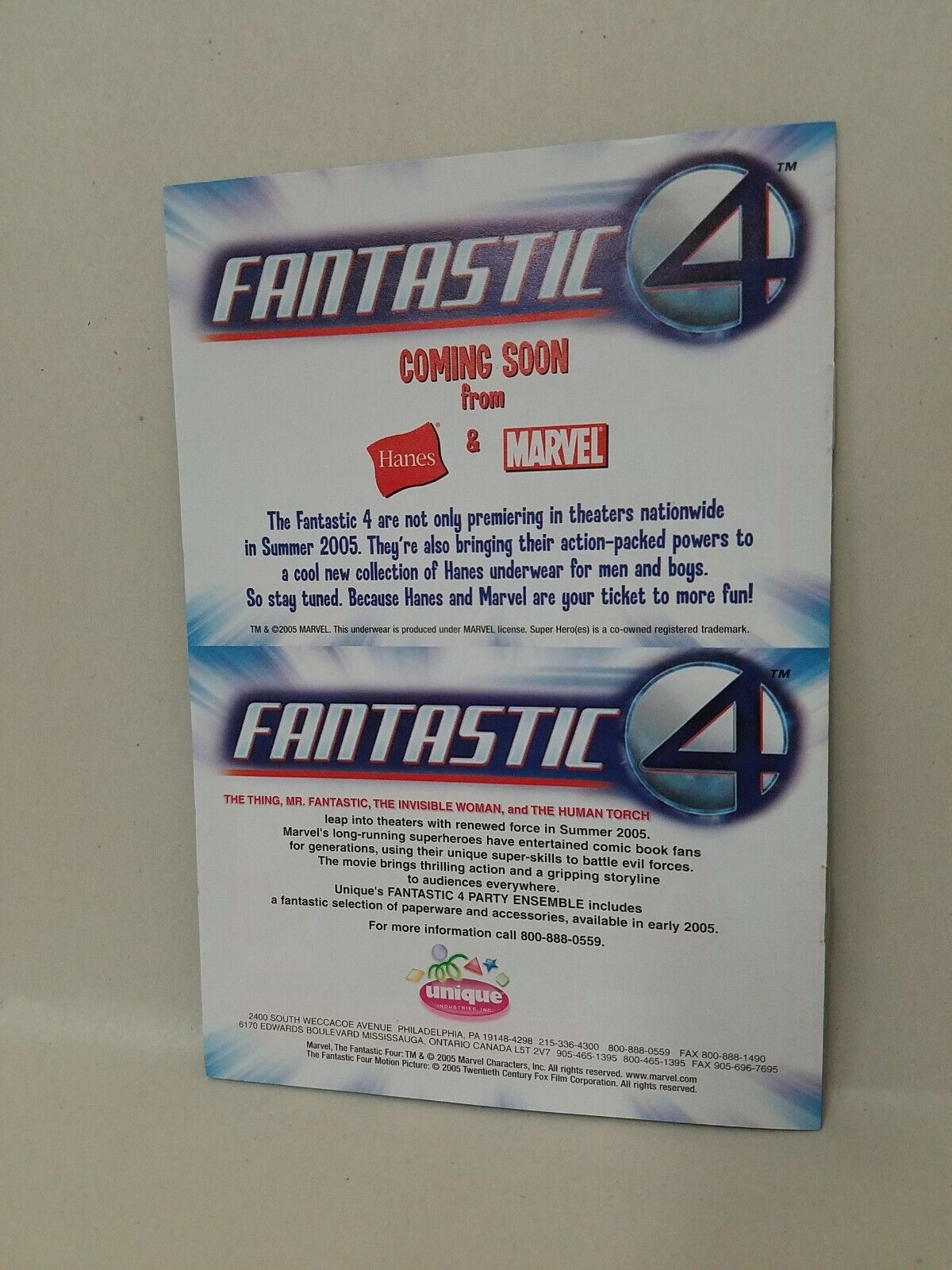 Fantastic Four (2005) Movie Merchandising Ashcan Character Bios Chris Evans