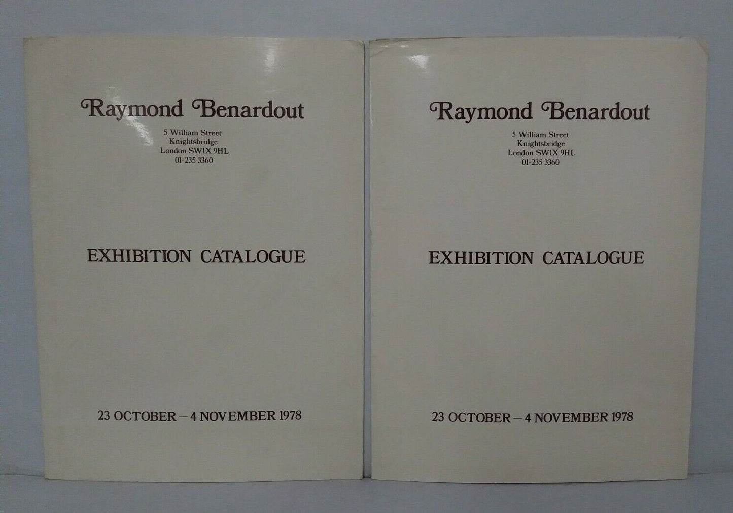 Lot Of 2 Ray Benardout 1978 Exhibition Catalogue Folders w Booklets