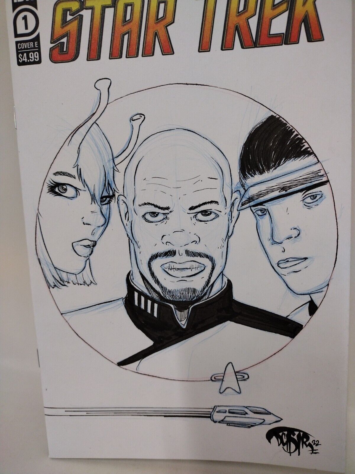 Star Trek 1 (2022) IDW Blank Cover Variant Comic W Original Dave Castr Art ARG