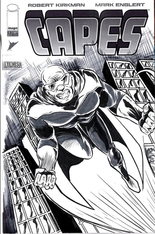 Capes #1 (2025) Image Skybound Sketch Cover Comic W Original Dave Castr Art