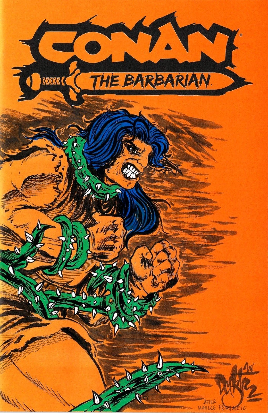 Conan #25 (2025) Titan Comic Sketch Cover Variant W Original Dave Castr Art