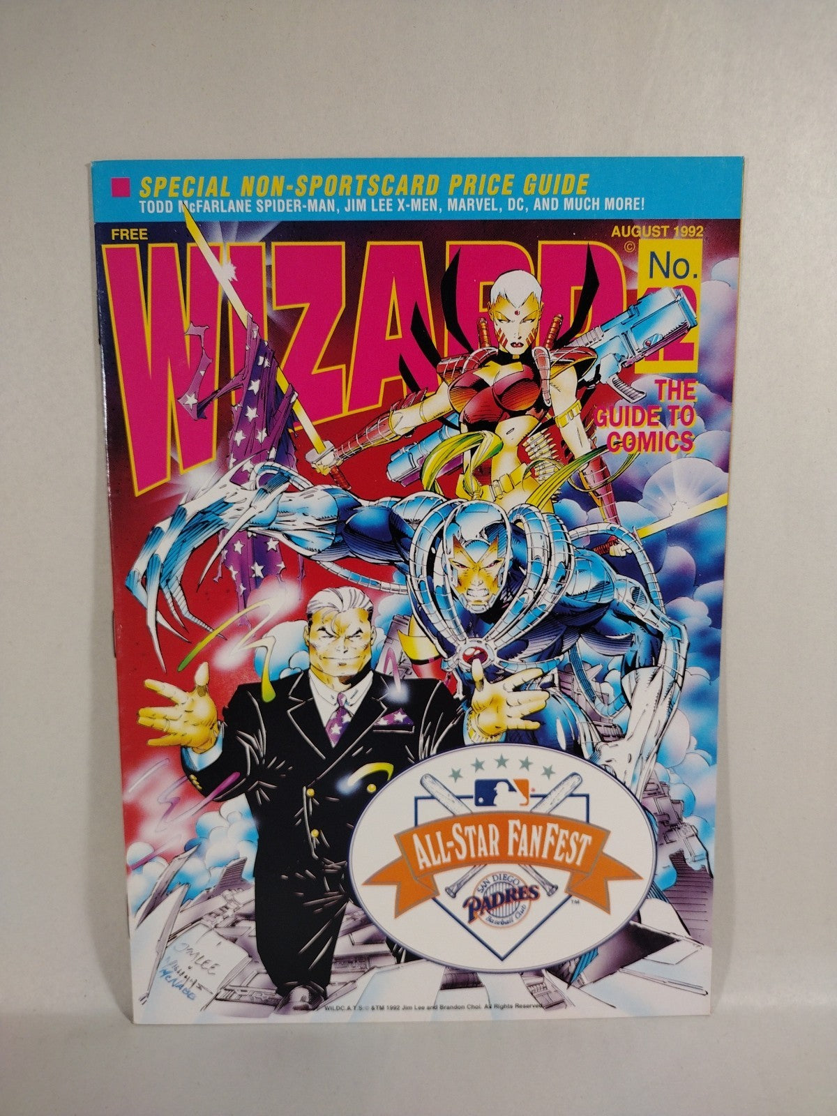 Rare Wizard Magazine (1992) Jim Lee All-Star Fanfest San Diego Padres Giveaway