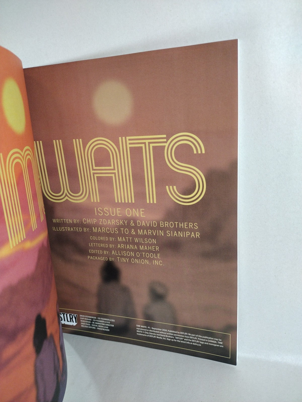 Time Waits #1 (2024) DSTLRY Sketch Cover Comic W Orignal Dave Castr Art ARG COA