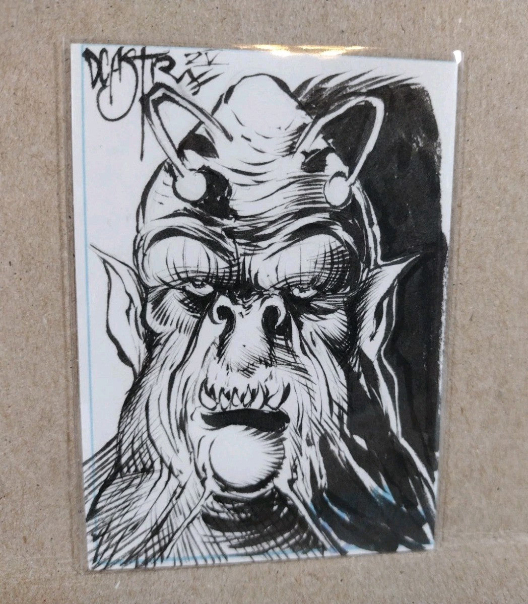 Dave Castr Crusin (2025) OAC Sketch Card W Original Alien Monster Art ACEO