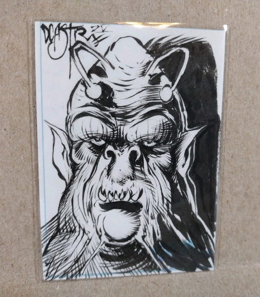 Dave Castr Crusin (2025) OAC Sketch Card W Original Alien Monster Art ACEO