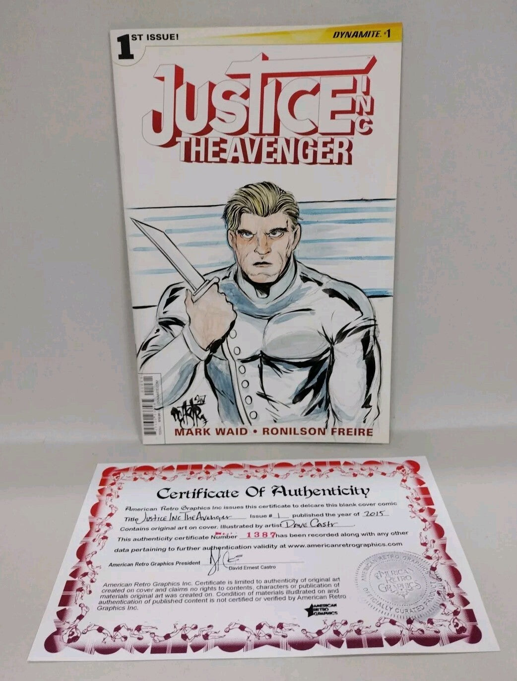 Justice Inc Avenger #1 (2015) Dynamite Comic Sketch Cover Var W Original Art