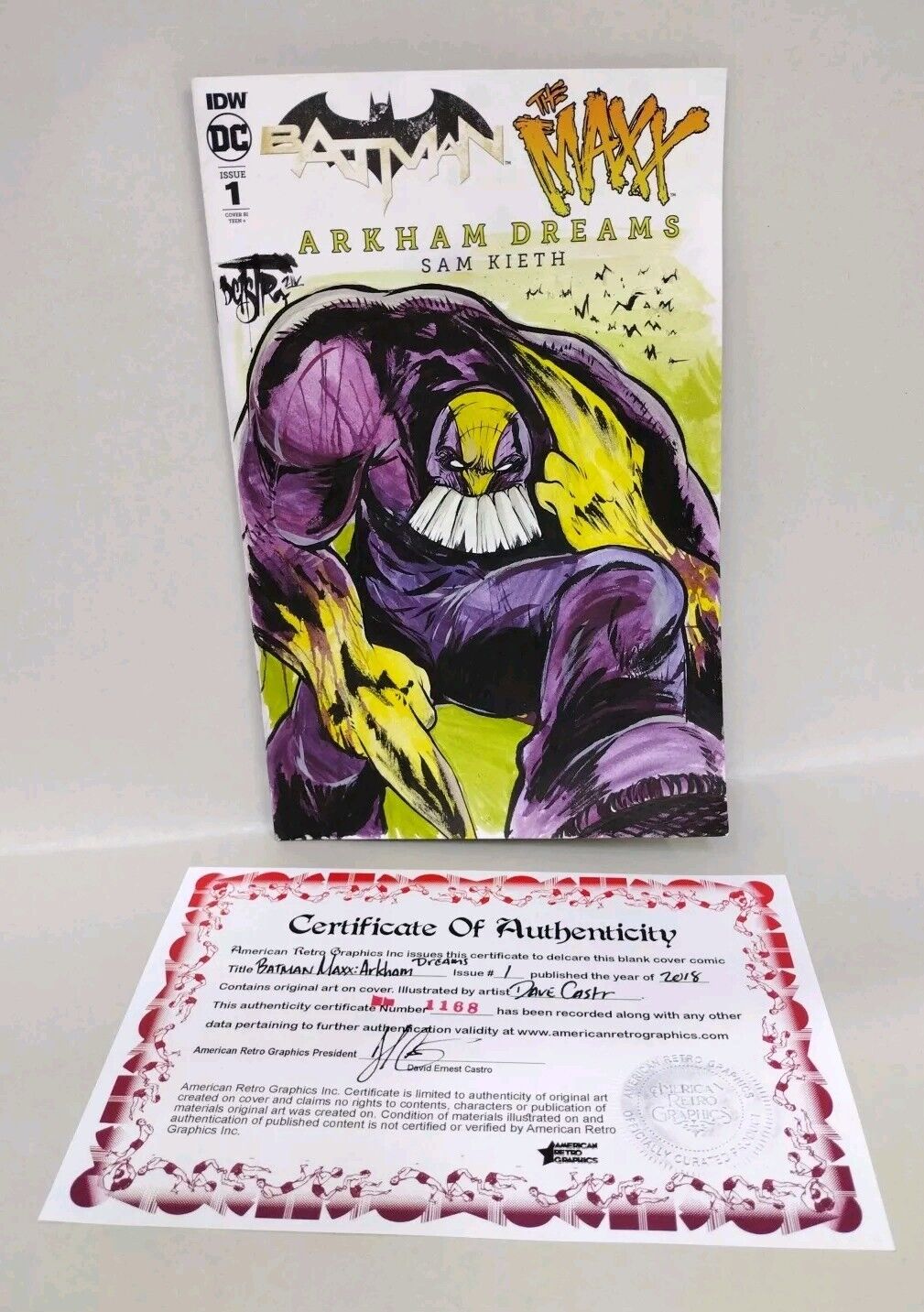 Batman Maxx Arkham Dreams 1 DC Comic Sketch 2018 Cover Var W Original DCastr Art