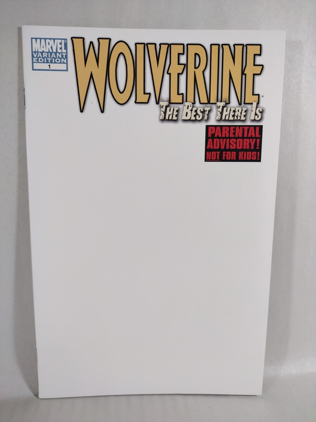 Wolverine The Best There Is #1 (2011) Marvel Blank Sketch Variant Cover Comic NM