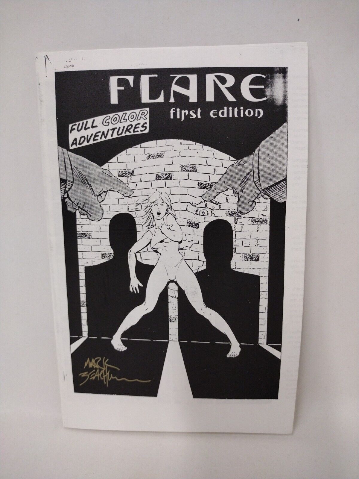 Flare #4 First Edition (1993) Rare Signed Production Ashcan Mark Beachum Heroic