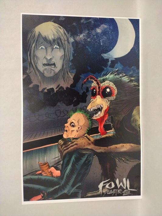 The Fowl 11 X 17 Dave Castr Signed Limited Horror Comic Print Puzzle Palette