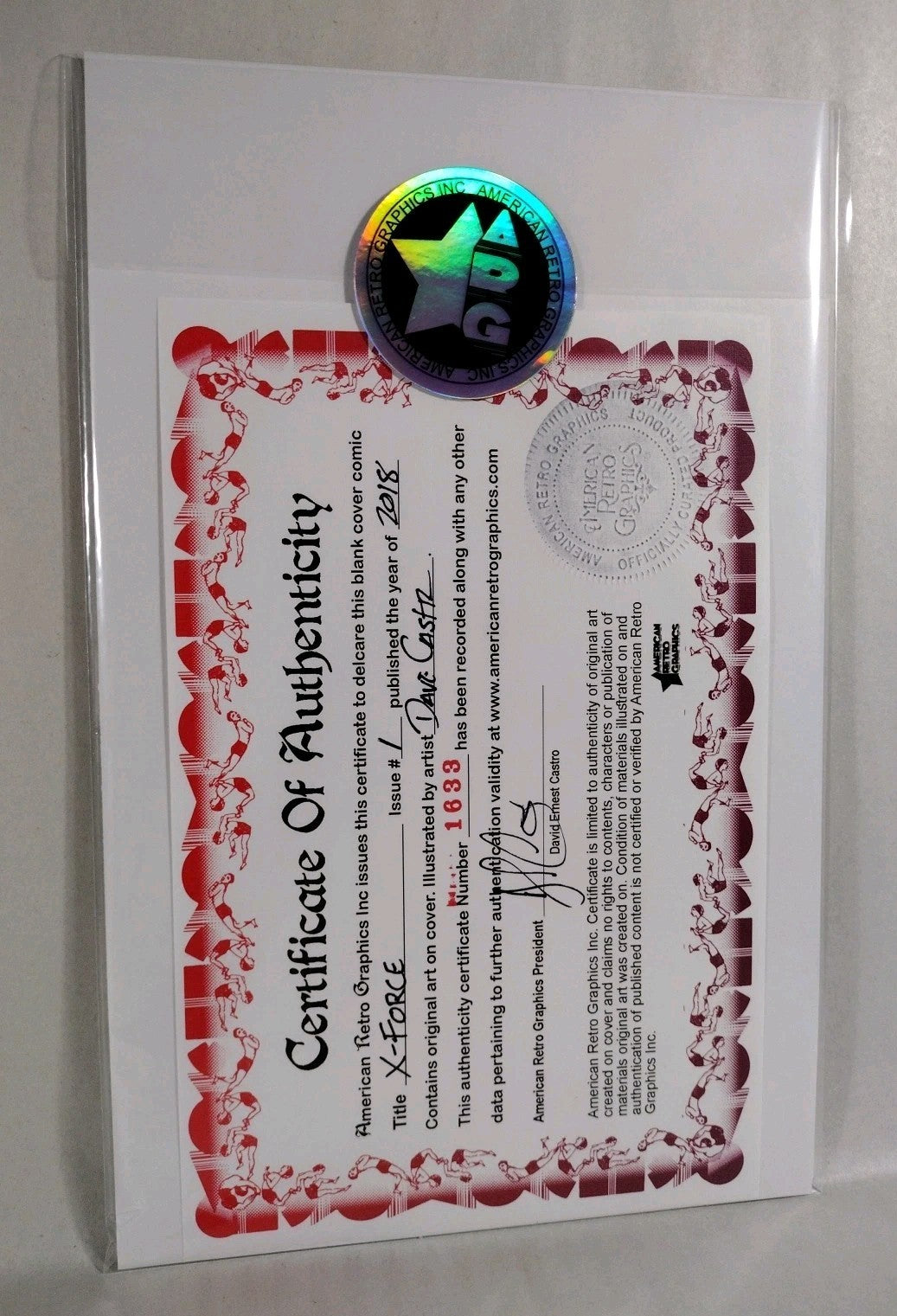 X-Force #1 (2018) Marvel Sketch Cover Variant Comic W Original Dave Castr Art