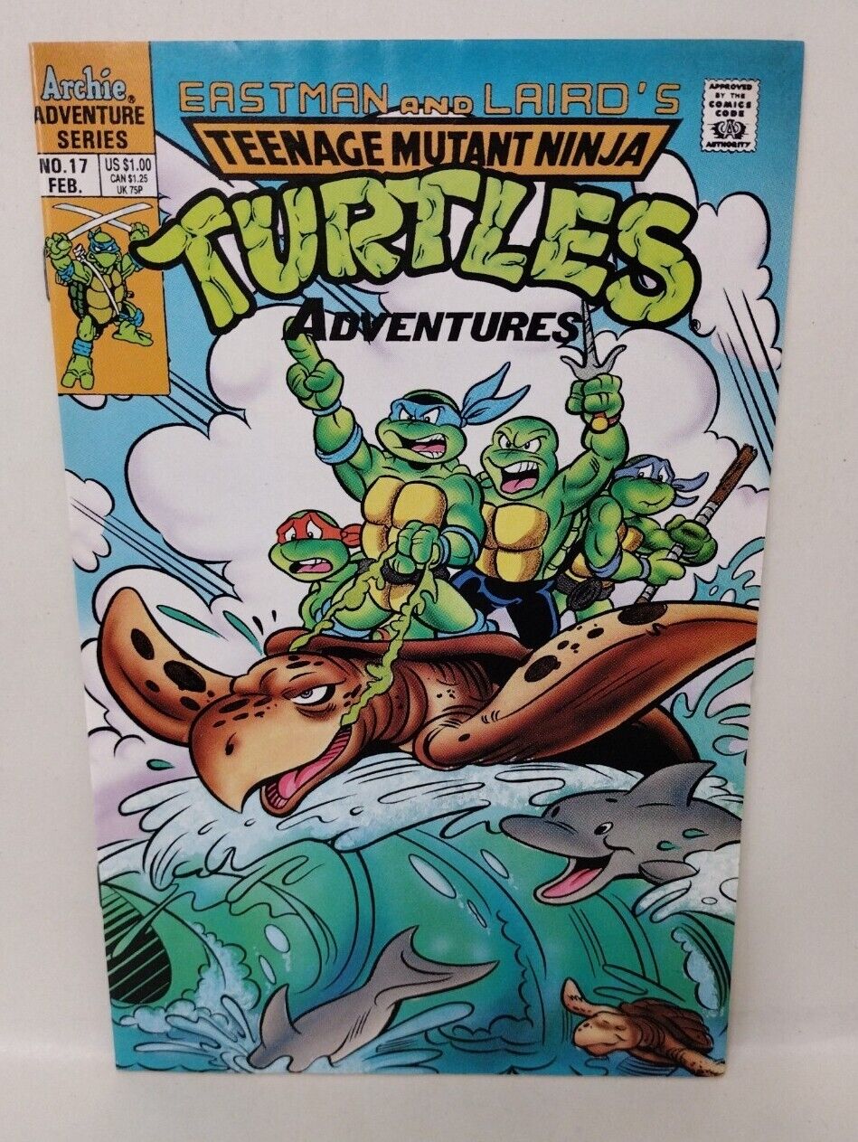 Teenage Mutant Ninja Turtles Adventures #17 (1990) Archie Comic 1st Scul & Bean