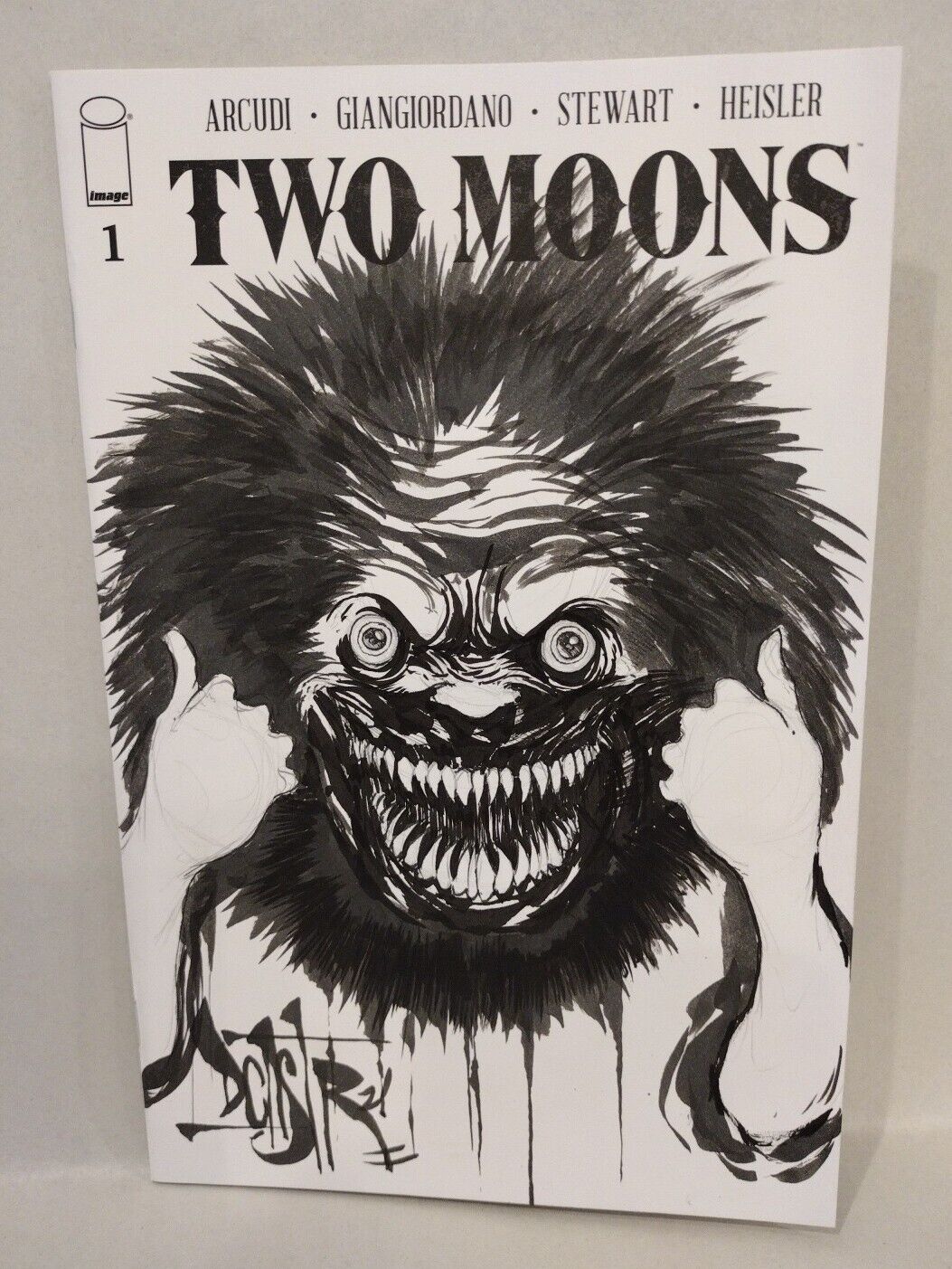 Two Moons #1 (2021) Image Comic Blank Sketch Variant W Original Dave Castr Art