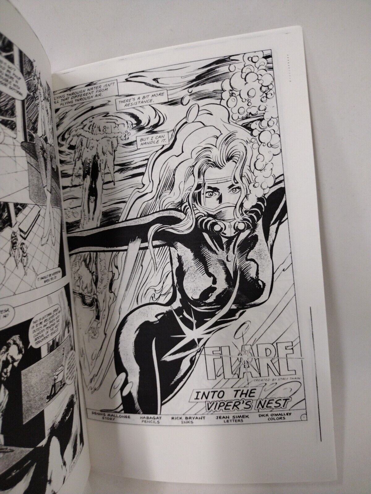 Flare #4 First Edition (1993) Rare Signed Production Ashcan Mark Beachum Heroic