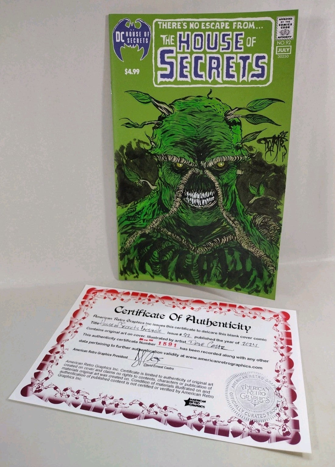 House Of Secrets 92 Facsimile (2024) DC Comic Sketch Cover W Original DCastr Art