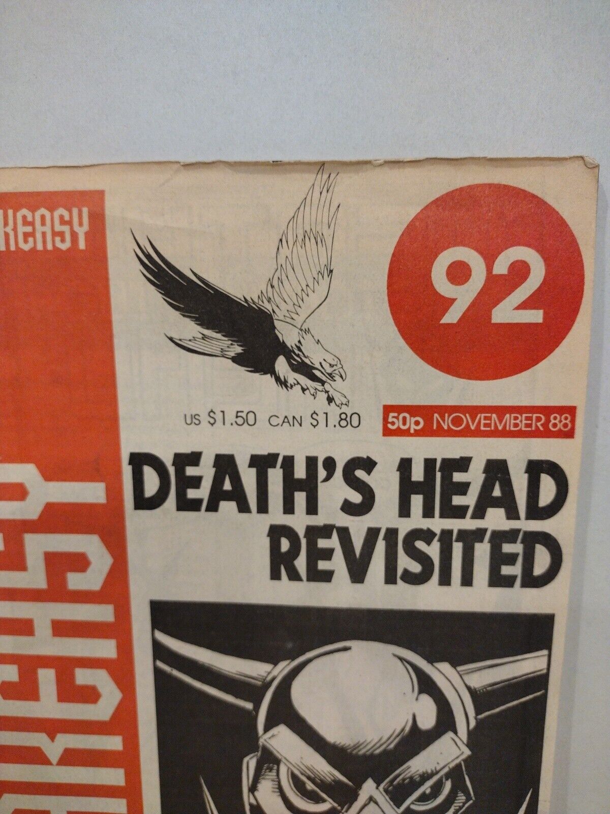 Speakeasy 92 (1988) Comic Magazine Marvel UK Death's Head Reader Copy 