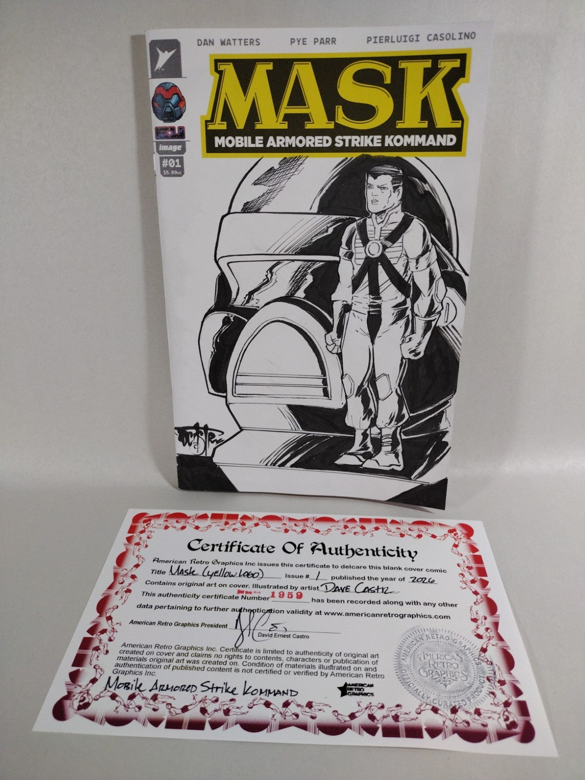 Mask #1 (2026) Image Skybound Sketch Cover Variant W Original Dave Castr Art