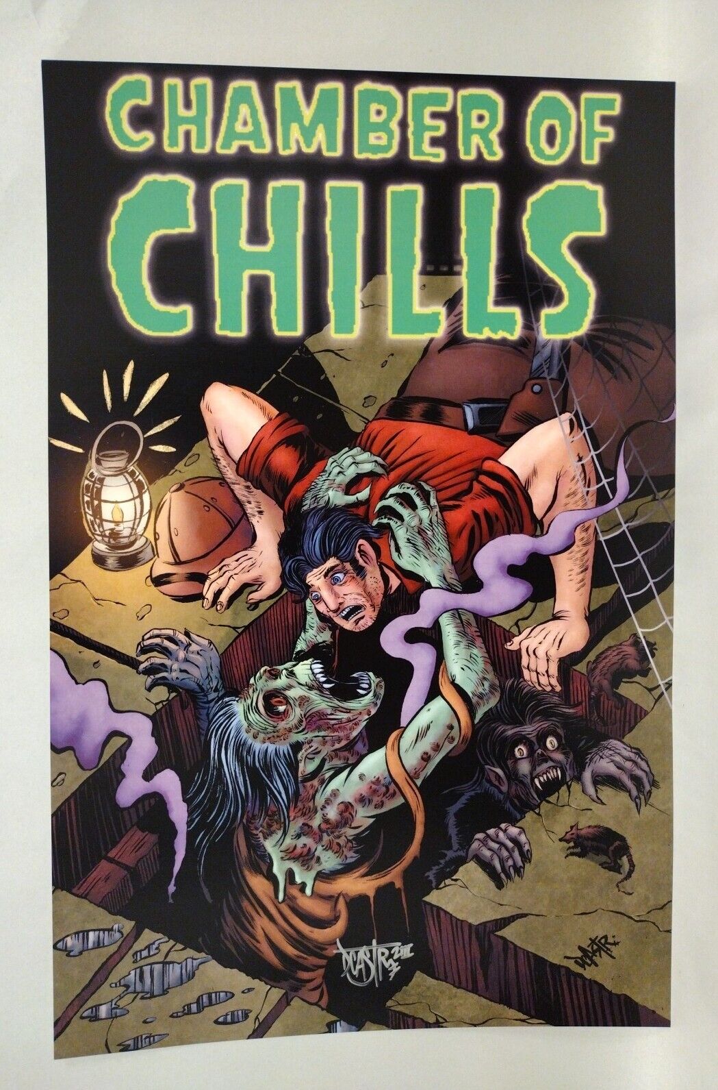 Chamber Of Chills #13 (2023) Dave Castr 11X17" Poster Print Signed ARG