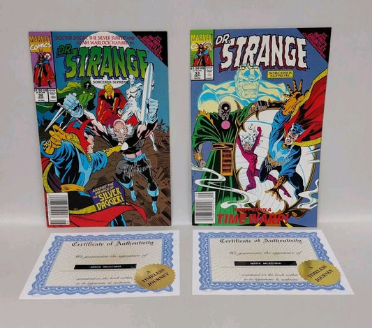 Doctor Strange #32 33 (1991) Marvel Comic Signed By Mark McKenna W COA