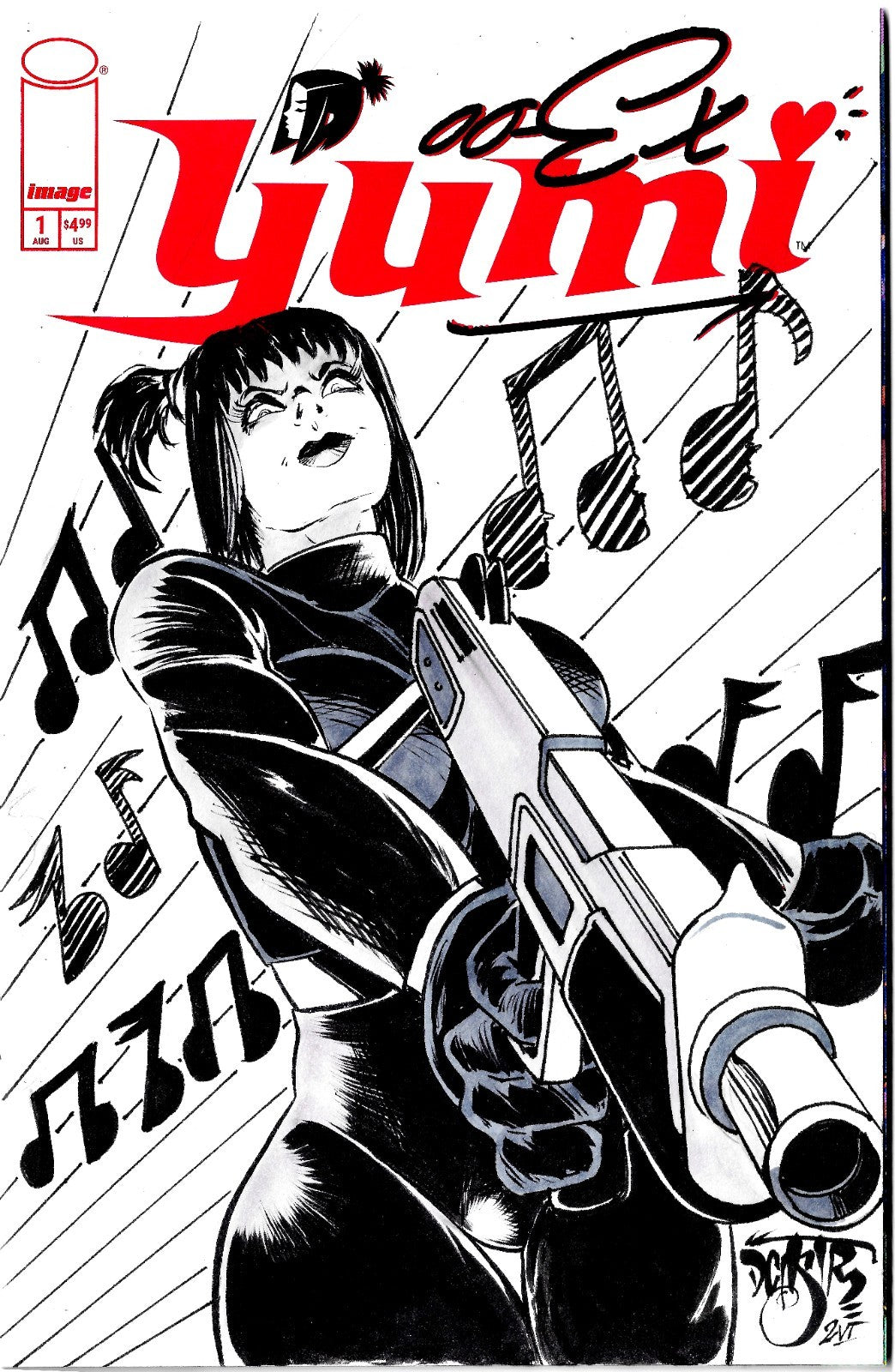 Yumi 00-EX #1 (2026) Image Comic Sketch Cover Variant W Original Dave Castr Art