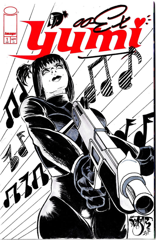 Yumi 00-EX #1 (2026) Image Comic Sketch Cover Variant W Original Dave Castr Art