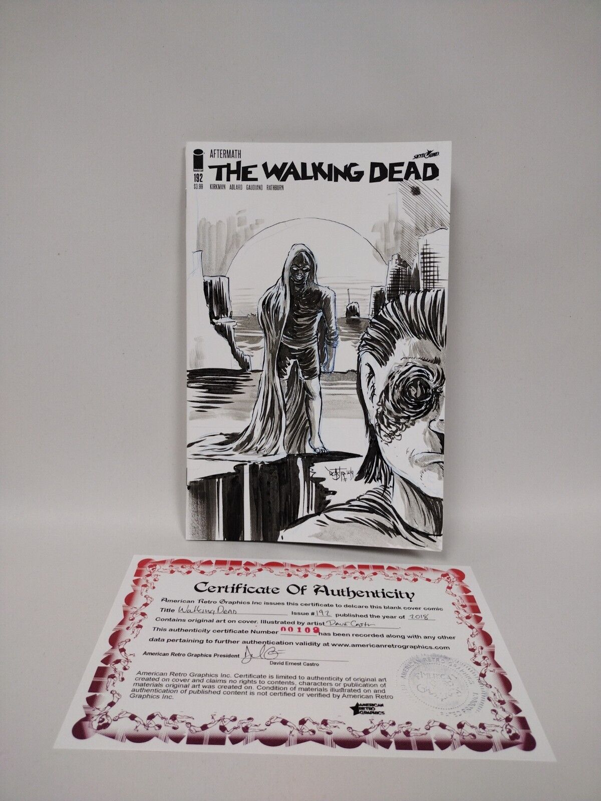 The Walking Dead #192 Blank Cover Sketch Variant W Original Art DCASTR ARG