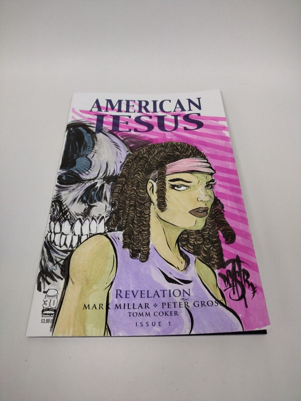 AMERICAN JESUS: REVELATION #1 Blank Cover Variant Original DCastr Art COA