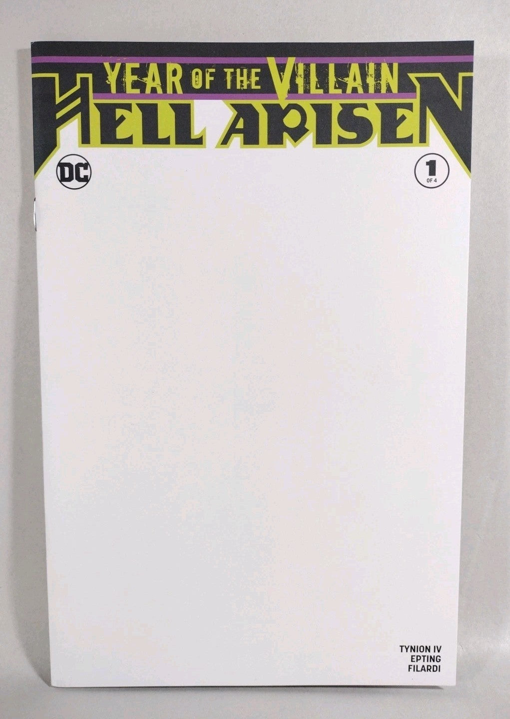 YEAR OF THE VILLAIN HELL ARISEN #1 (2019) DC Comic Blank Sketch Cover Variant NM
