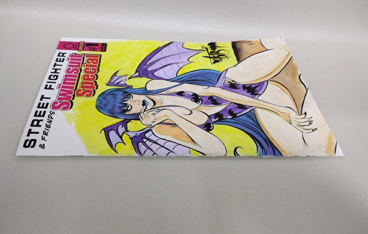 Street Fighter & Friends Swimsuit Special #1 Blank Variant Comic W Original Art