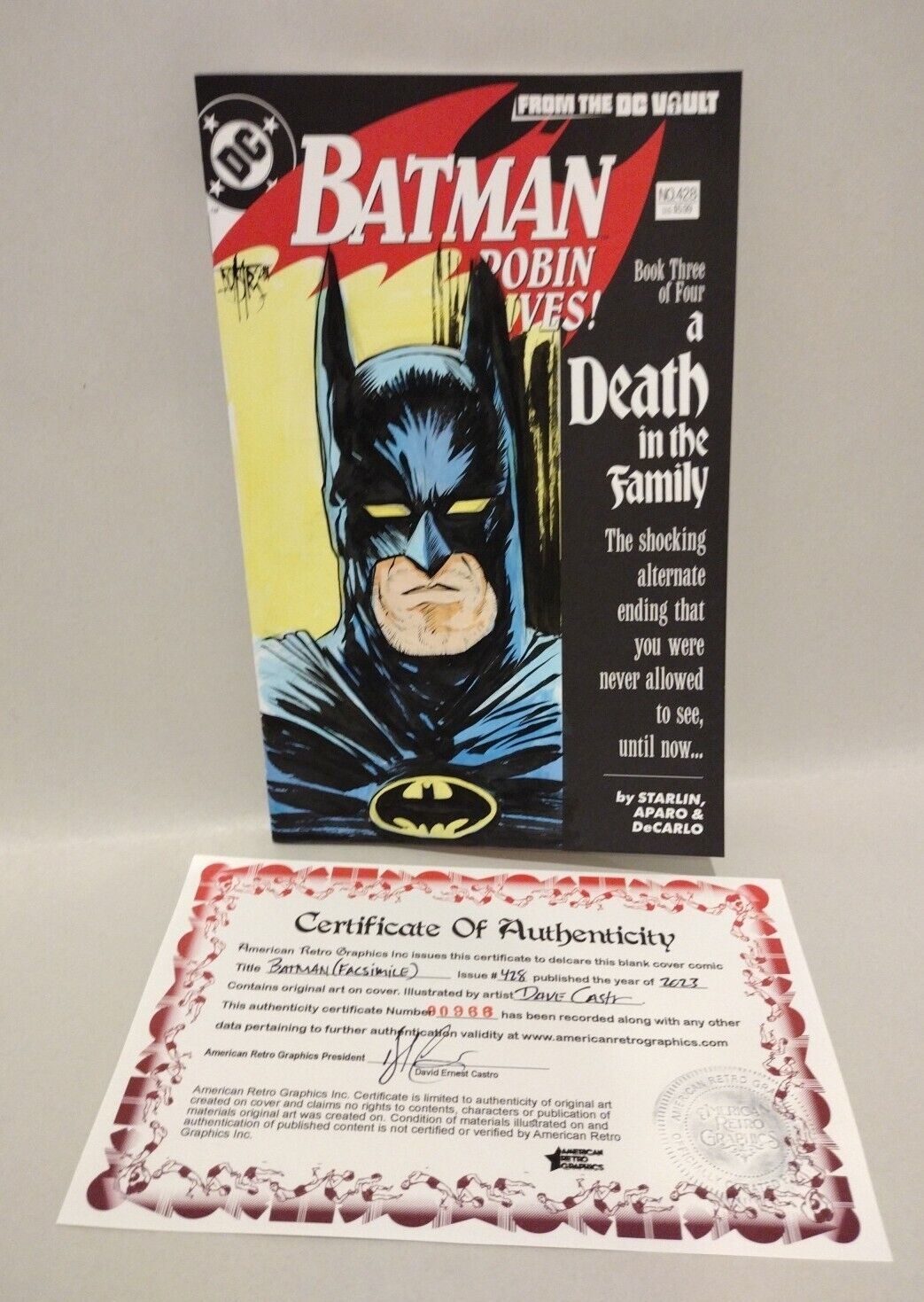 Batman #428 (2023) DC Facsimile Ed Sketch Cover Variant Comic W Original Art