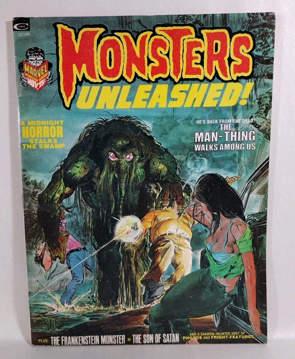 Monsters Unleashed Magazine #3 (1973) Marvel/Curtis Horror Comic FN